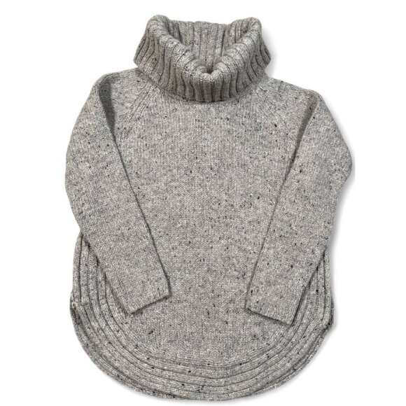 Cynthia Rowley Gray Wool Blend Chunky Cowl Neck Sweater SIZE-LARGE - Picture 1 of 7